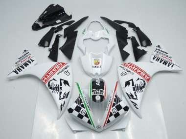 Carenado Moto R1 2012-2014 - Blanco Negro Abrath