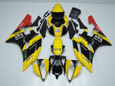 Carenado Moto R6 2006-2007 - Amarillo Negro Monster