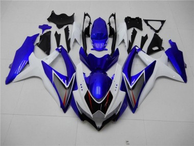 Kit Completo Carenado Moto GSXR 600 / 750 K8 2008-2010 - Blanco Azul